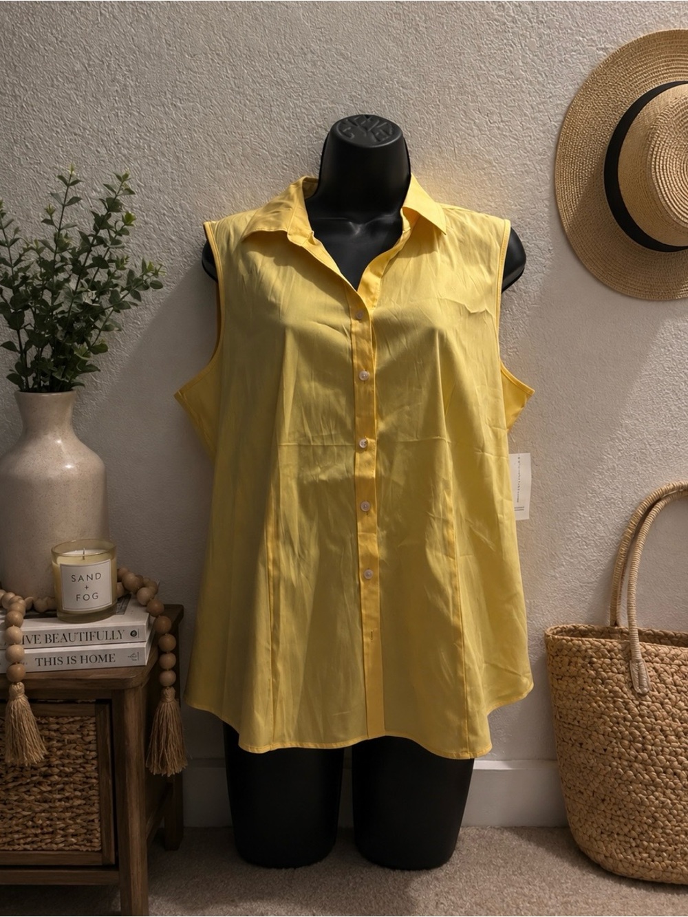 Yellow charter club blouse